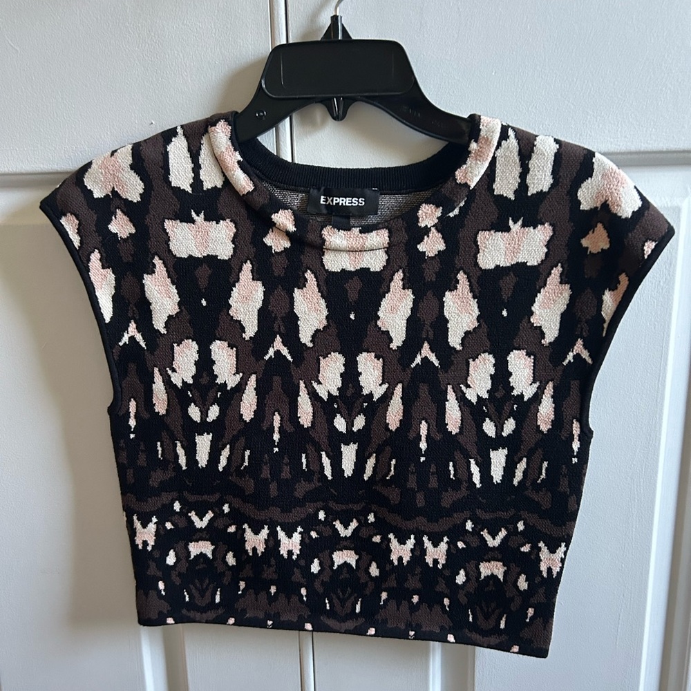 Express Cropped Sweater Vest